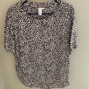 H&M cheetah print top